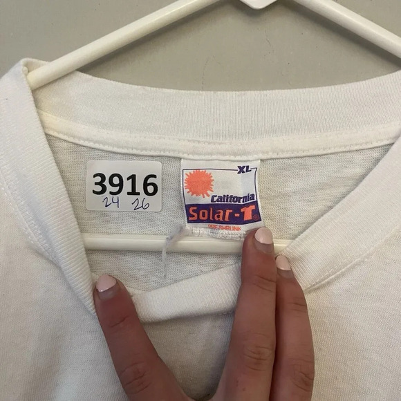 Vintage 80s Hawaii T Shirt Graphic Neon Palm Tree Single Stitch CA Solar T XL - Picture 4 of 8